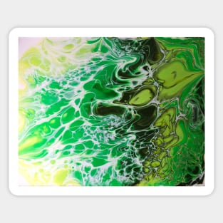 Green waves Sticker